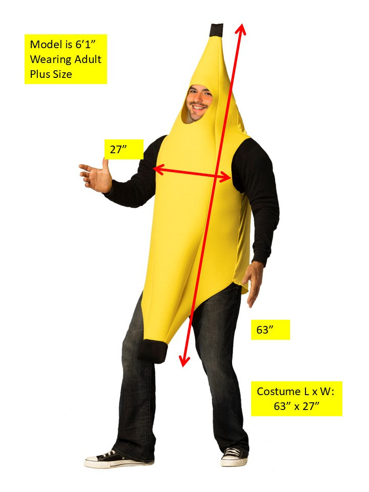 Ultimate Banana Costume, Plus Size for Adults
