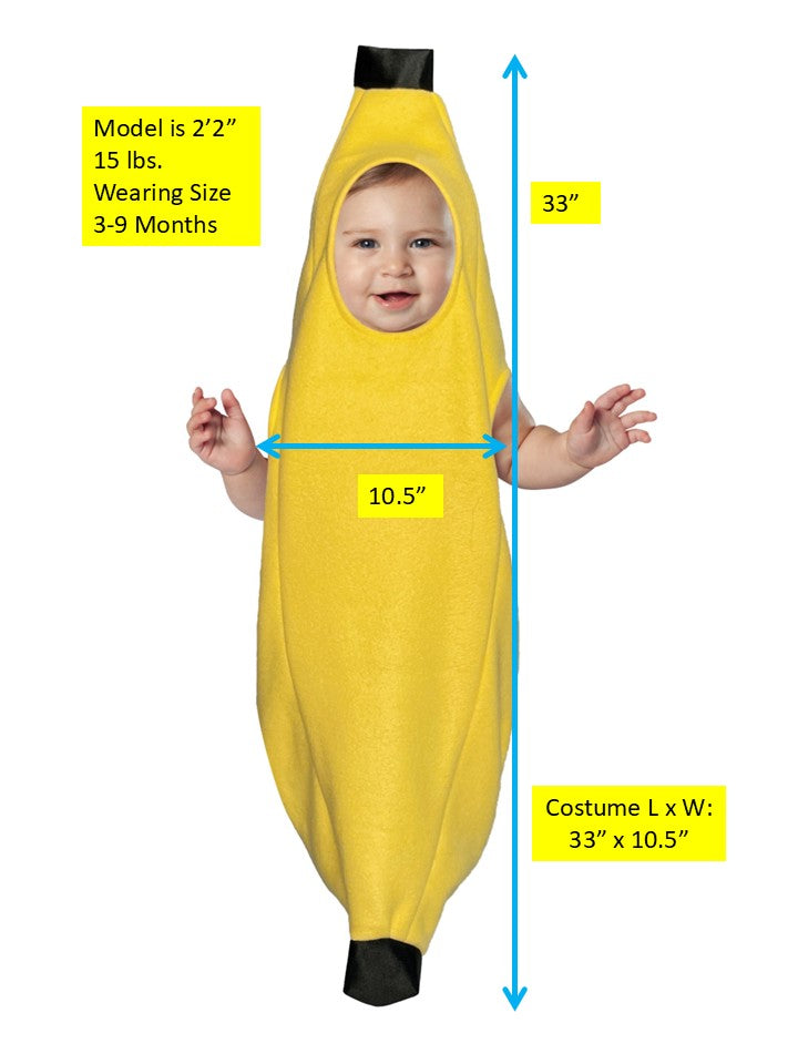 Banana Baby Bunting Ultimate Costume, Baby Size 3-9 Months