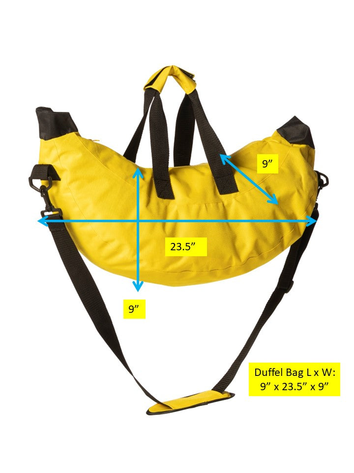 Banana Shaped Small Duffle Bag with Adjustable Strap