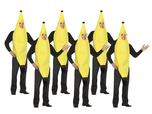 Banana Classic 6 Pack Group Costume, One Size Fits Most