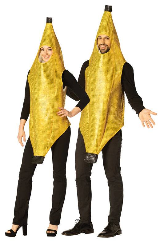 Glitzy Banana XXS & OS Couple Costume, Sizes XXS & One Size Fits Most