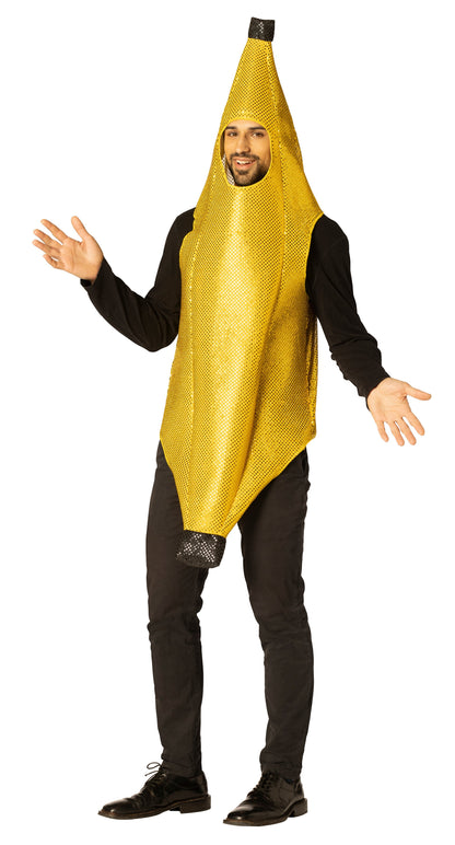 Glitzy Sequin Banana Costume, One Size Fits Most