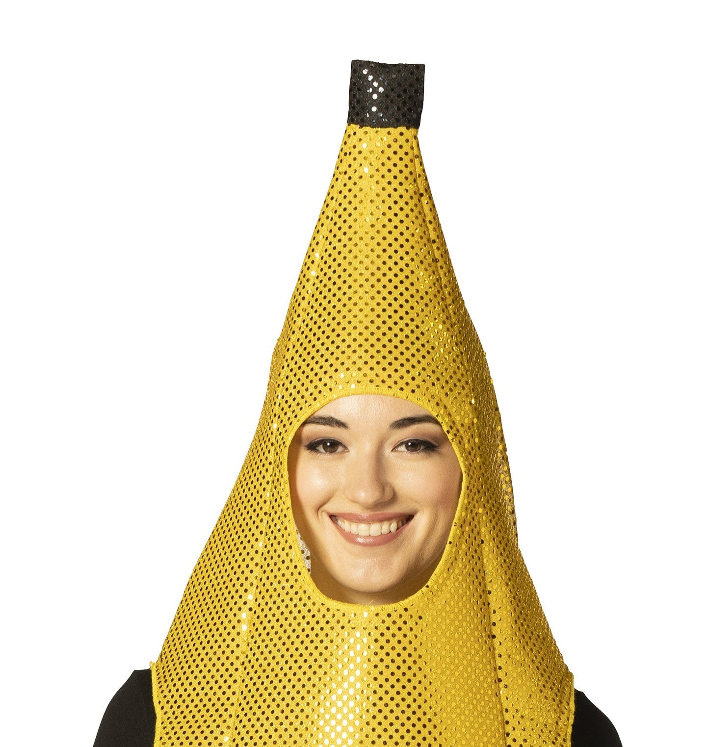 Glitzy Sequin Banana Costume, Adult Women's Size XXS