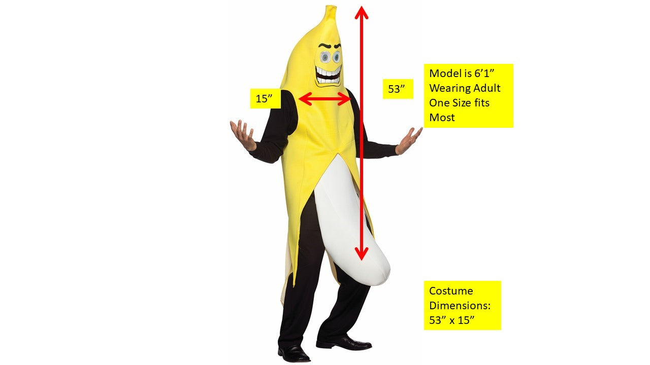 Banana Flasher Men's Costume, Adult One Size