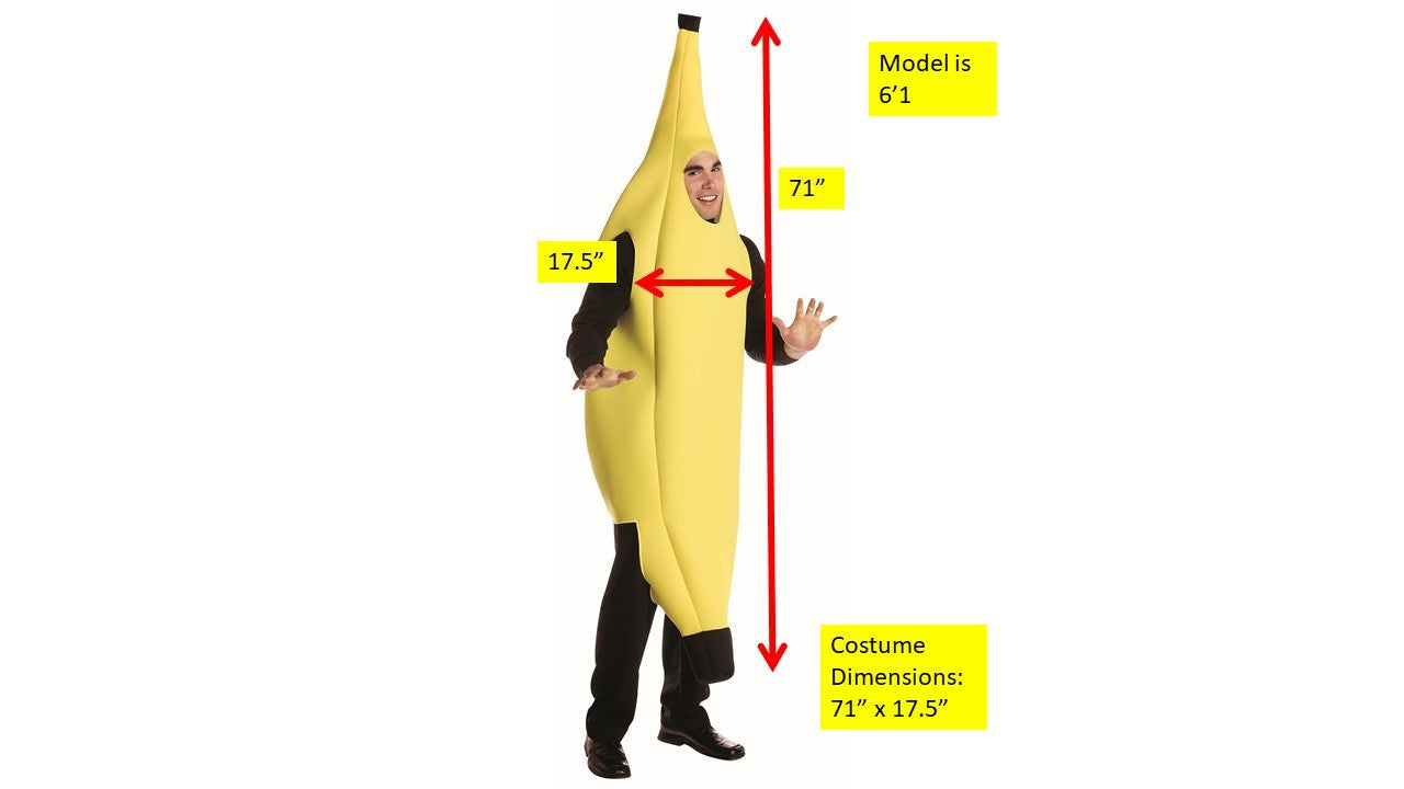Deluxe Banana Costume, One Size Fits Most