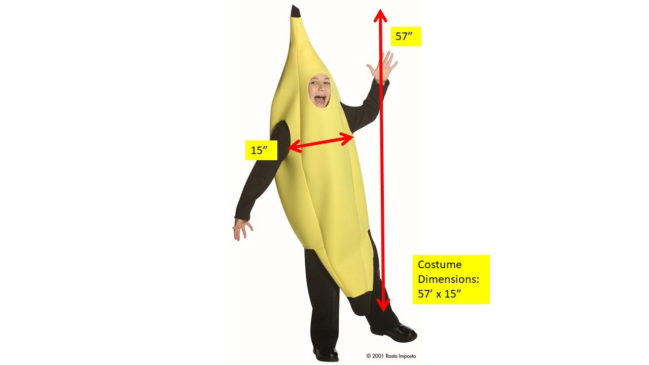 Deluxe Banana Costume, Child Size 7-10
