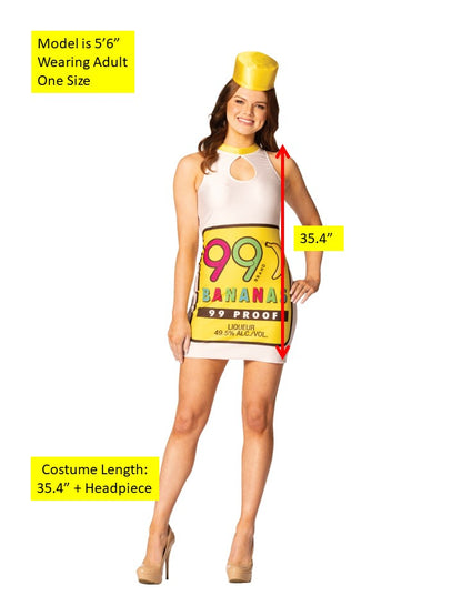 99 Brand Banana Dress Costume, Women's Size 2-8