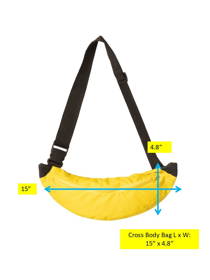 Banana Crossbody Bag with Adjustable Strap