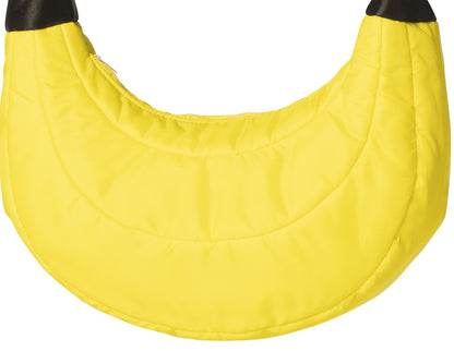 Banana Shaped Quilted Puffer Tote Bag