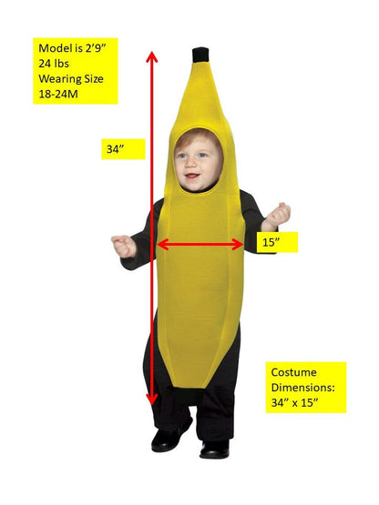 Ultimate Banana Baby Halloween Costume, Baby Size 18-24 months