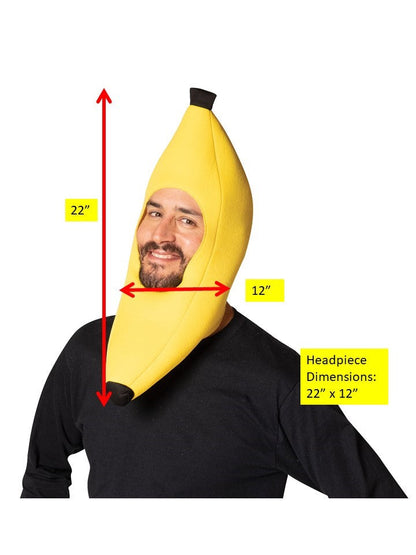 6 Pack Banana Bunch Hat Costumes, One Size Fits Most