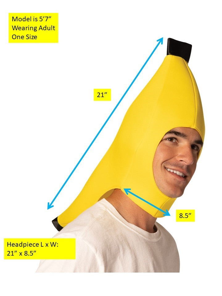 Banana Party in Back Headpiece Halloween Costume, One Size Fits Most
