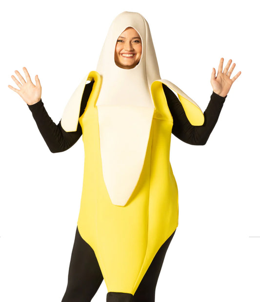 Peeled Banana Halloween Costume, Adult Plus Size